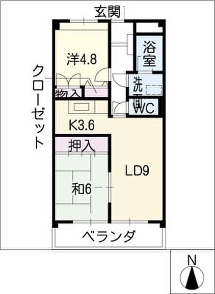 パークアドレス瑞穂 ｜愛知県名古屋市瑞穂区内方町1丁目(賃貸マンション2LDK・2階・54.54㎡)の写真 その2