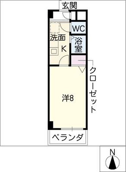 御剣ハイツ ｜愛知県名古屋市瑞穂区堀田通1丁目(賃貸マンション1K・1階・24.64㎡)の写真 その2