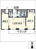 レジデンス直来  ｜ 愛知県名古屋市瑞穂区直来町2丁目（賃貸マンション2LDK・1階・53.90㎡） その2