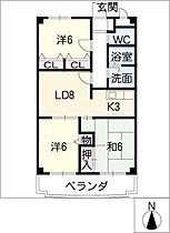 アルカディア中平  ｜ 愛知県名古屋市天白区中平1丁目（賃貸マンション3LDK・4階・65.28㎡） その2