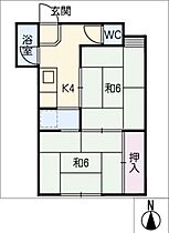 藤荘  ｜ 愛知県名古屋市天白区平針4丁目（賃貸アパート2K・1階・35.00㎡） その2