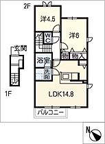 ロータス  ｜ 愛知県名古屋市天白区平針4丁目（賃貸アパート2LDK・2階・59.70㎡） その2