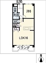 サンハイツ沢  ｜ 愛知県名古屋市天白区植田1丁目（賃貸マンション1LDK・2階・55.62㎡） その2