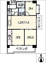 ラ・キャッスル21植田　702  ｜ 愛知県名古屋市天白区植田南2丁目（賃貸マンション3LDK・6階・58.27㎡） その2