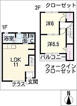 ル・ポミエVII　Ｃ棟  ｜ 愛知県名古屋市天白区植田東3丁目（賃貸タウンハウス2LDK・2階・58.17㎡） その2