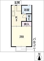 フローラ高富  ｜ 岐阜県岐阜市鏡島中2丁目（賃貸アパート1K・2階・24.00㎡） その2