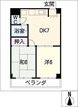 多恵第二ビル  ｜ 岐阜県岐阜市鍵屋西町2丁目（賃貸マンション2DK・3階・40.00㎡） その2