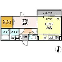 D-Room Sashie(ディールームサシエ) 201 ｜ 岐阜県岐阜市高森町4丁目2番1（賃貸アパート1LDK・2階・33.75㎡） その2