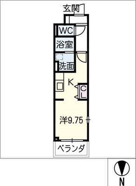 Ｗｉｎｓ　Ｃａｌｍ ｜岐阜県岐阜市加納伏見町(賃貸マンション1R・1階・27.24㎡)の写真 その2