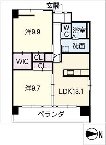 ＫＵＯＮ ｜岐阜県岐阜市加納富士町2丁目(賃貸マンション2LDK・10階・79.62㎡)の写真 その2