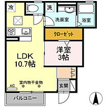 elle chateau(エルシャトー) 105 ｜ 岐阜県岐阜市今嶺2丁目9番13号（賃貸アパート1LDK・1階・35.95㎡） その2