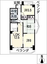 セントヒルダス  ｜ 岐阜県岐阜市今嶺1丁目（賃貸マンション3LDK・2階・65.43㎡） その2