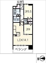 プレサンスロジェ岐阜ザ・レジデンス 1103  ｜ 岐阜県岐阜市玉姓町3丁目（賃貸マンション2LDK・11階・54.31㎡） その2