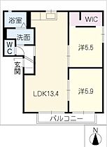 ハイムサーラ  ｜ 岐阜県岐阜市六条北4丁目（賃貸アパート2LDK・2階・54.07㎡） その2