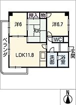 フォレスト岐阜  ｜ 岐阜県岐阜市八坂町（賃貸マンション3LDK・1階・65.00㎡） その2