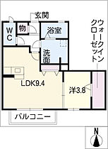 グラン・ボヌール 201 ｜ 岐阜県岐阜市北鶉4丁目31番地1（賃貸アパート1R・2階・37.06㎡） その3