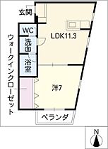 マンション千里  ｜ 岐阜県岐阜市茜部本郷1丁目（賃貸マンション1LDK・1階・40.13㎡） その2