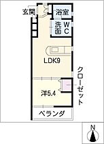 Ｃｉｅｌ  ｜ 岐阜県岐阜市茜部本郷1丁目（賃貸マンション1LDK・3階・35.16㎡） その2