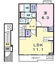 ブリーゼ　Ｓ 203 ｜ 岐阜県羽島市江吉良町江西1丁目37番地（賃貸アパート1LDK・2階・46.09㎡） その2