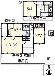 Ｍ様貸家 2階3LDKの間取り