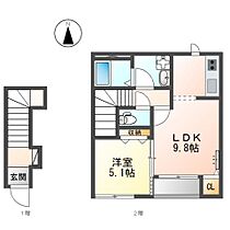 カーサ　ヴェルデI  ｜ 岐阜県瑞穂市別府（賃貸アパート1LDK・2階・42.04㎡） その2