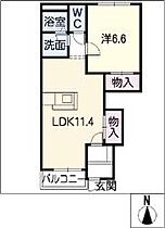 フレグランスわかくさ  ｜ 岐阜県関市西本郷通3丁目（賃貸アパート1LDK・1階・44.58㎡） その2