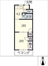 コーポ竪切  ｜ 岐阜県関市竪切北（賃貸マンション2K・2階・34.00㎡） その2