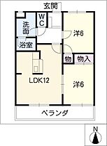 サニー華弘  ｜ 岐阜県羽島郡笠松町田代（賃貸マンション2LDK・1階・55.92㎡） その2