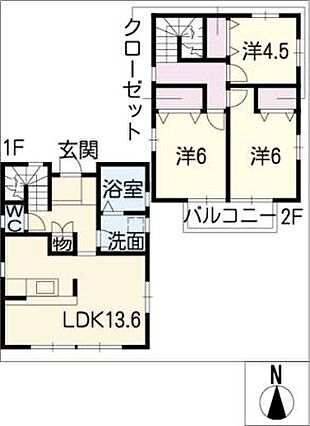 カームコートＤ_間取り_0