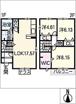 サンライズｉ　Ａ棟  ｜ 岐阜県羽島郡岐南町上印食2丁目（賃貸一戸建3LDK・2階・89.42㎡） その2