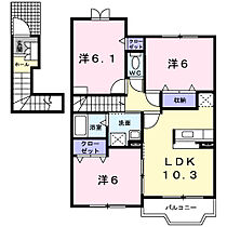 シャルマン　ドムール 202 ｜ 岐阜県羽島郡笠松町中野85番地（賃貸アパート3LDK・2階・67.43㎡） その2