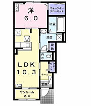 ｇｒａｃｉａ（グレーシア） 101 ｜ 岐阜県羽島郡岐南町野中6丁目81番地1（賃貸アパート1LDK・1階・47.66㎡） その2