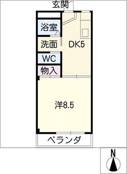 ハイツ樹 ｜岐阜県岐阜市鷺山東2丁目(賃貸マンション1DK・3階・30.00㎡)の写真 その2