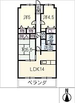 ダイアパレス長良西町1202号  ｜ 岐阜県岐阜市平和通2丁目（賃貸マンション3LDK・12階・69.62㎡） その2