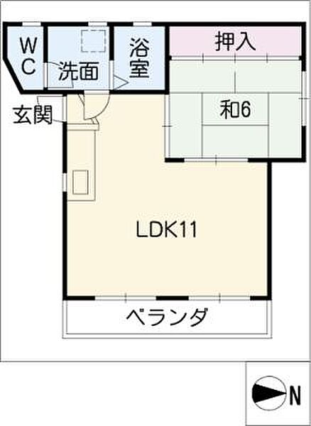 ハイツサカエ ｜岐阜県岐阜市福光東1丁目(賃貸マンション1LDK・3階・37.37㎡)の写真 その2