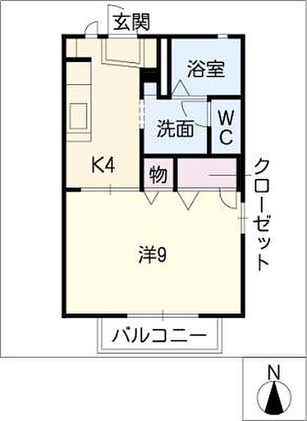 タウンコートながら　Ａ棟 ｜岐阜県岐阜市長良東2丁目(賃貸アパート1K・1階・30.98㎡)の写真 その2