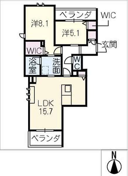 リオリエントグランコート長良 ｜岐阜県岐阜市福光東1丁目(賃貸マンション2LDK・2階・68.25㎡)の写真 その2