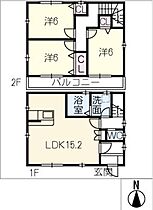 アリエッタ明神　Ｂ棟  ｜ 岐阜県岐阜市明神町2丁目（賃貸一戸建3LDK・2階・79.50㎡） その2