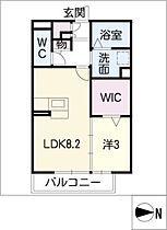 コンフォート長良　Ｂ棟  ｜ 岐阜県岐阜市長良井田（賃貸アパート1LDK・1階・37.03㎡） その2