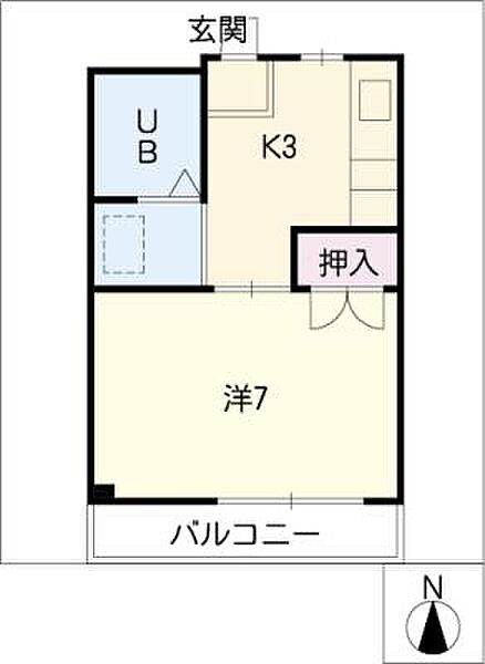 コーポラスコトヒラ ｜岐阜県大垣市林町8丁目(賃貸マンション1K・2階・22.68㎡)の写真 その2