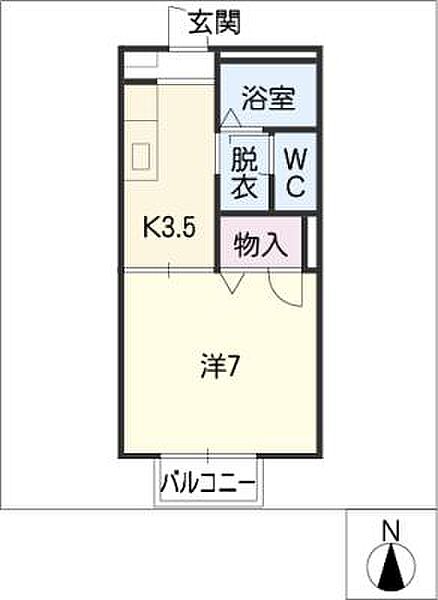 ボナールヤナセ ｜岐阜県大垣市林町10丁目(賃貸アパート1K・1階・24.71㎡)の写真 その2