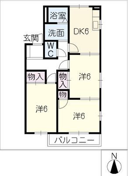 プレステージ神戸　Ａ棟 ｜岐阜県安八郡神戸町大字安次(賃貸アパート3DK・2階・55.00㎡)の写真 その2