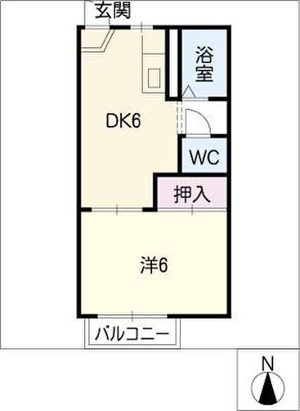 タウニィ富士 ｜岐阜県大垣市八島町(賃貸アパート1DK・1階・24.71㎡)の写真 その2