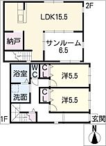 ｄｕｅ静里  ｜ 岐阜県大垣市静里町（賃貸タウンハウス2LDK・2階・86.40㎡） その2