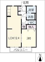 ビューテラス鵜沼Ｃ  ｜ 岐阜県各務原市鵜沼西町1丁目（賃貸アパート1LDK・2階・44.33㎡） その2