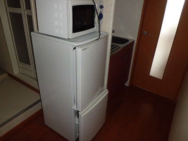 画像11:冷蔵庫と電子レンジ。