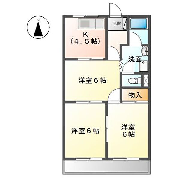 ジードルング山手 ｜岐阜県美濃加茂市山手町3丁目(賃貸マンション3K・2階・49.50㎡)の写真 その9