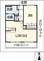 プリマヴェーラI  ｜ 岐阜県可児郡御嵩町中（賃貸アパート1LDK・2階・45.00㎡） その2