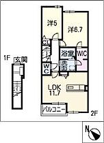 レテ　グレイス 201 ｜ 岐阜県可児市徳野南1丁目151-2（賃貸アパート2LDK・2階・58.63㎡） その2