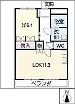 プロヴァンス（Ｐrovince）  ｜ 岐阜県可児市下切（賃貸マンション1LDK・1階・41.04㎡） その2